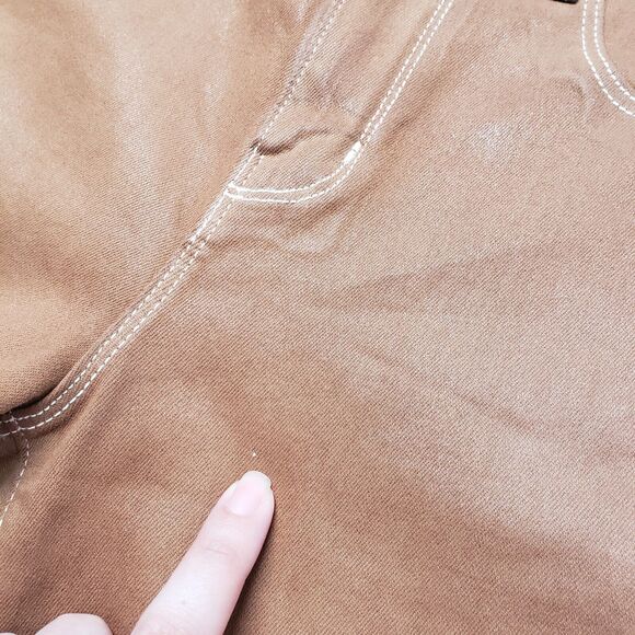 L'Agence Jeans Womens 26 Brown Cognac Margot High Rise Skinny Coated Western USA - Picture 9 of 16